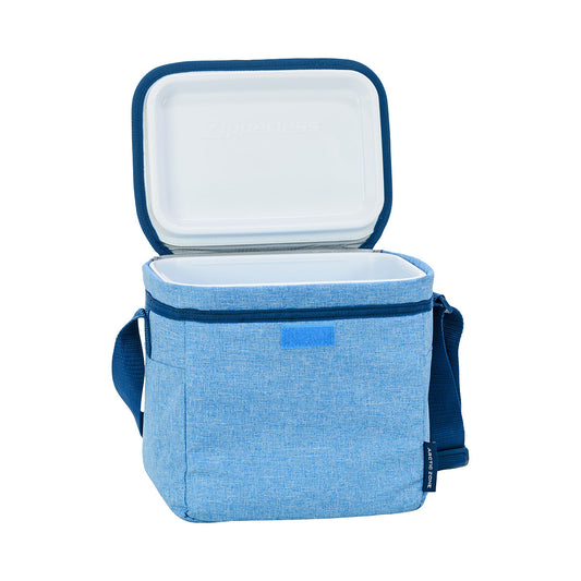 9-Can Zipperless Hard Cooler Blue