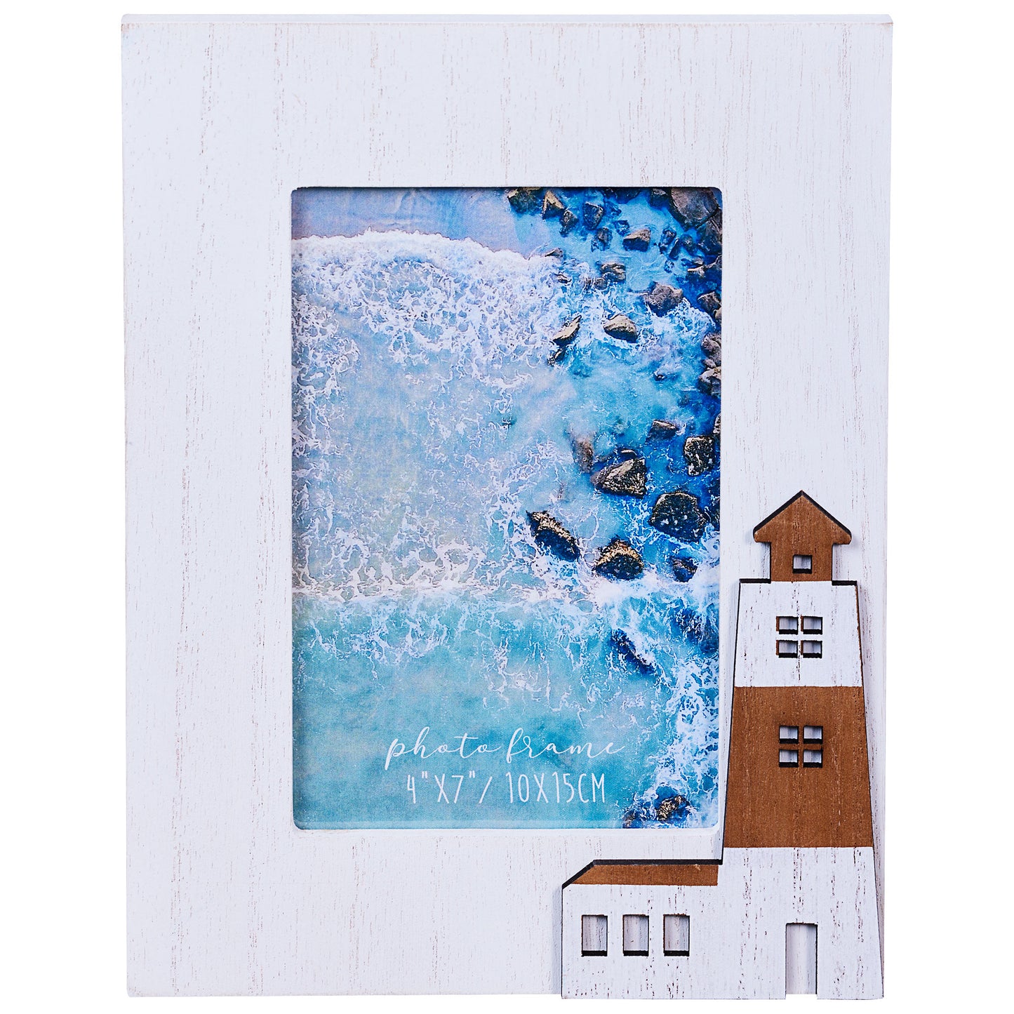 Coast Photo Frame Lighthouse/Shell 4x6"