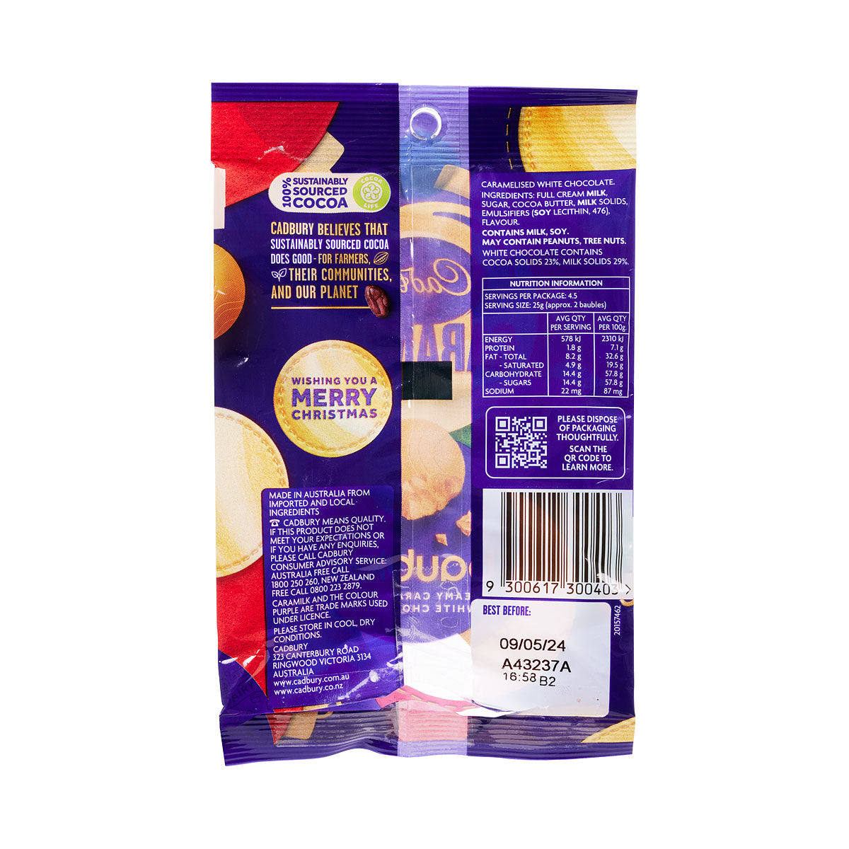 Cadbury Caramilk Baubles Bag 112g