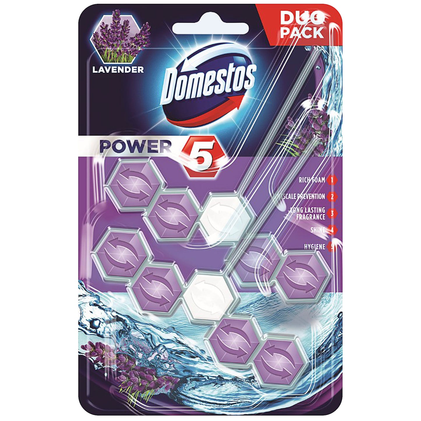 Domestos Cage Power 5 Lavender 55g 2pk