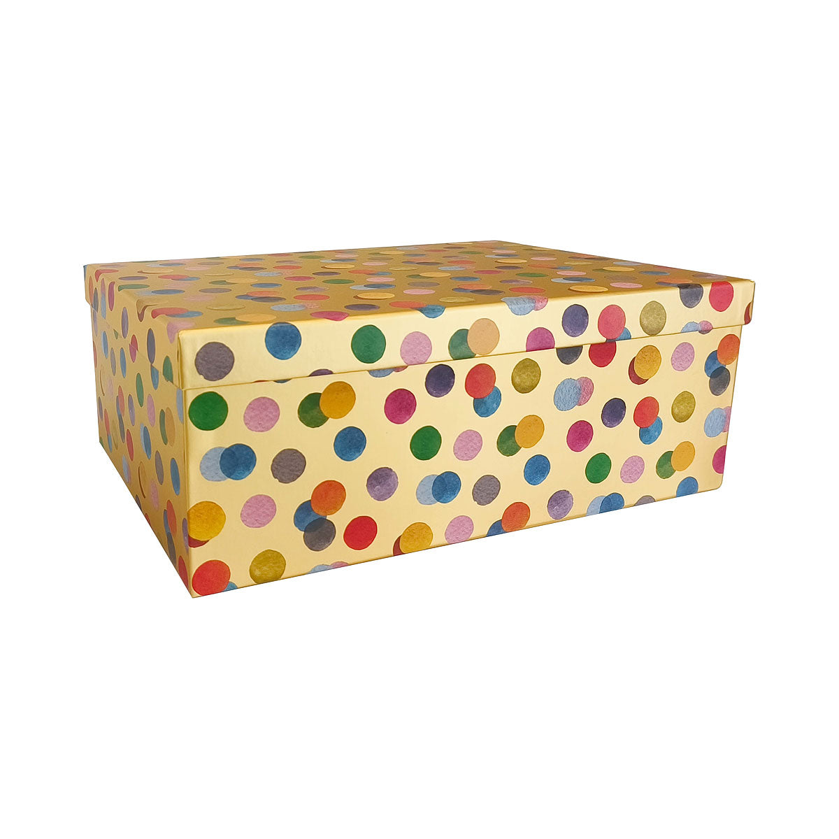 Gift Box Gold Multi Confetti Large