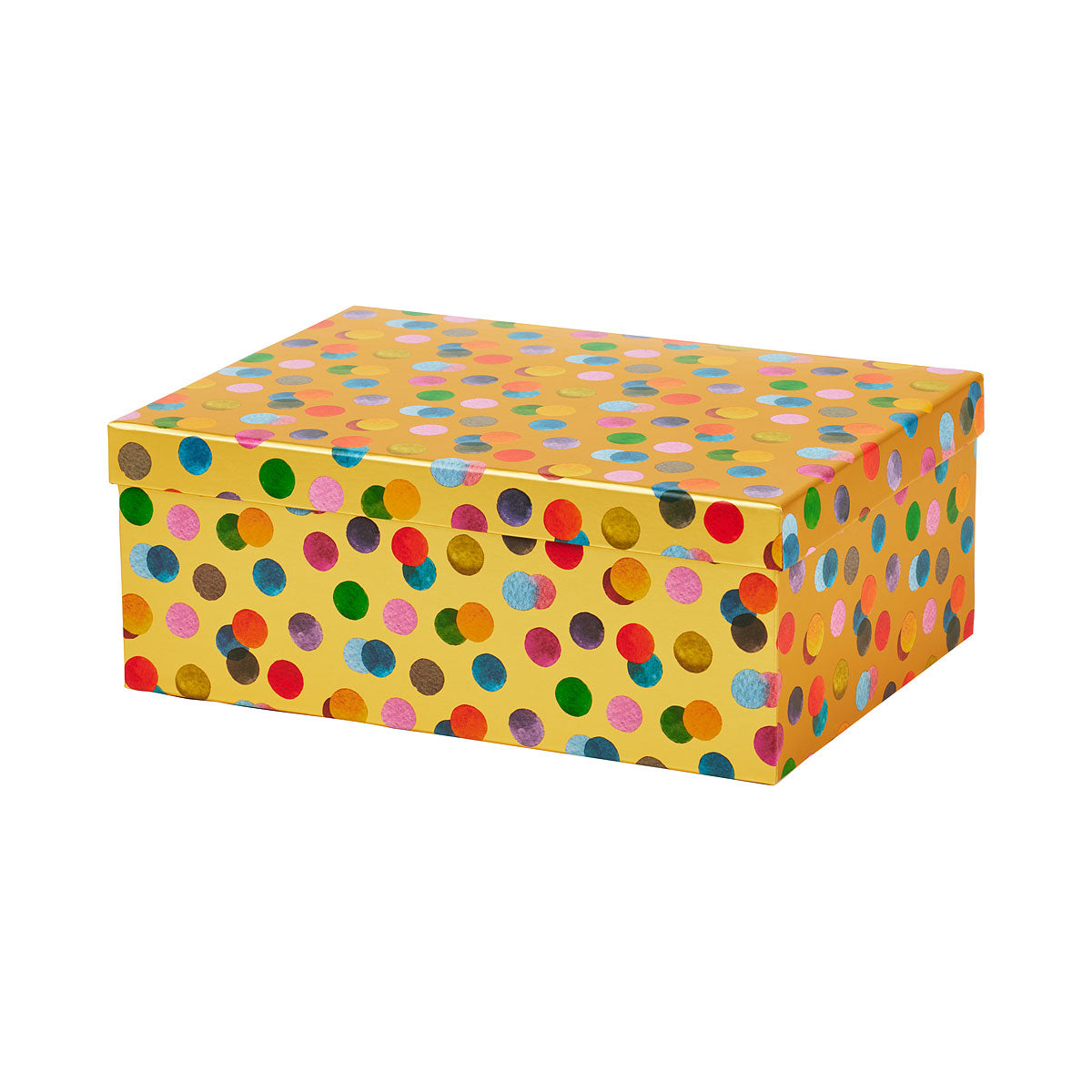 Gift Box Gold Multi Confetti Medium