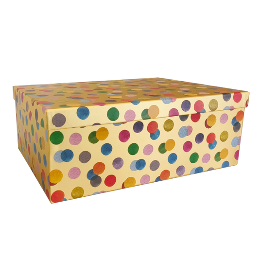 Gift Box Gold Multi Confetti Small