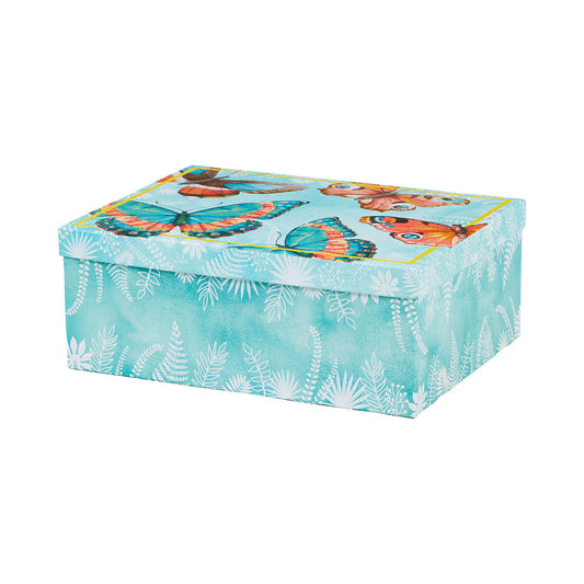 Gift Box Butterflies Aqua  41x32x15.3 cm