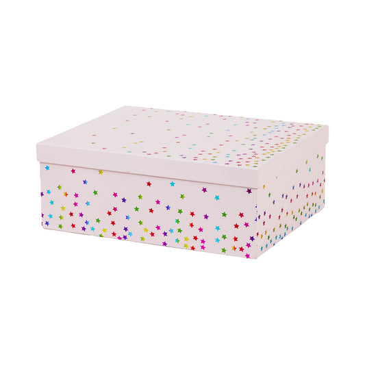 Gift Box Confetti Stars 31x22x11.8 cm