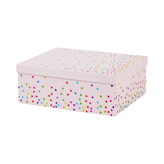 Gift Box Confetti Stars 27x19x10.4 cm