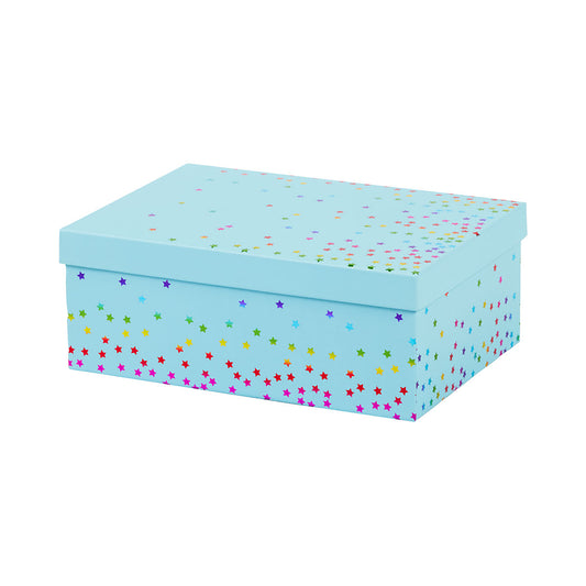 Gift Box Foil Wave Mint 41x32x15.3 cm