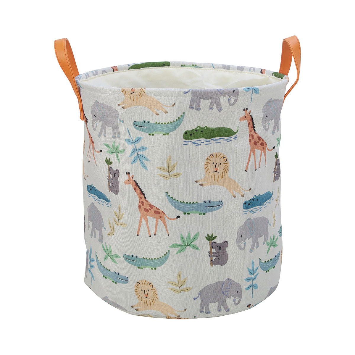 Safari Round Fabric Kids Hamper