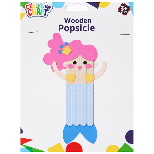 Wooden Popsicle Mermaid Assorted