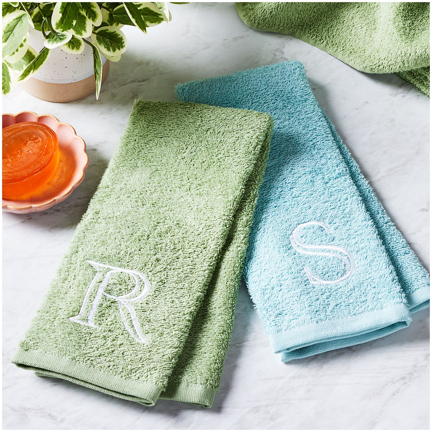 Hand Towel Monogram 33x60cm Assorted