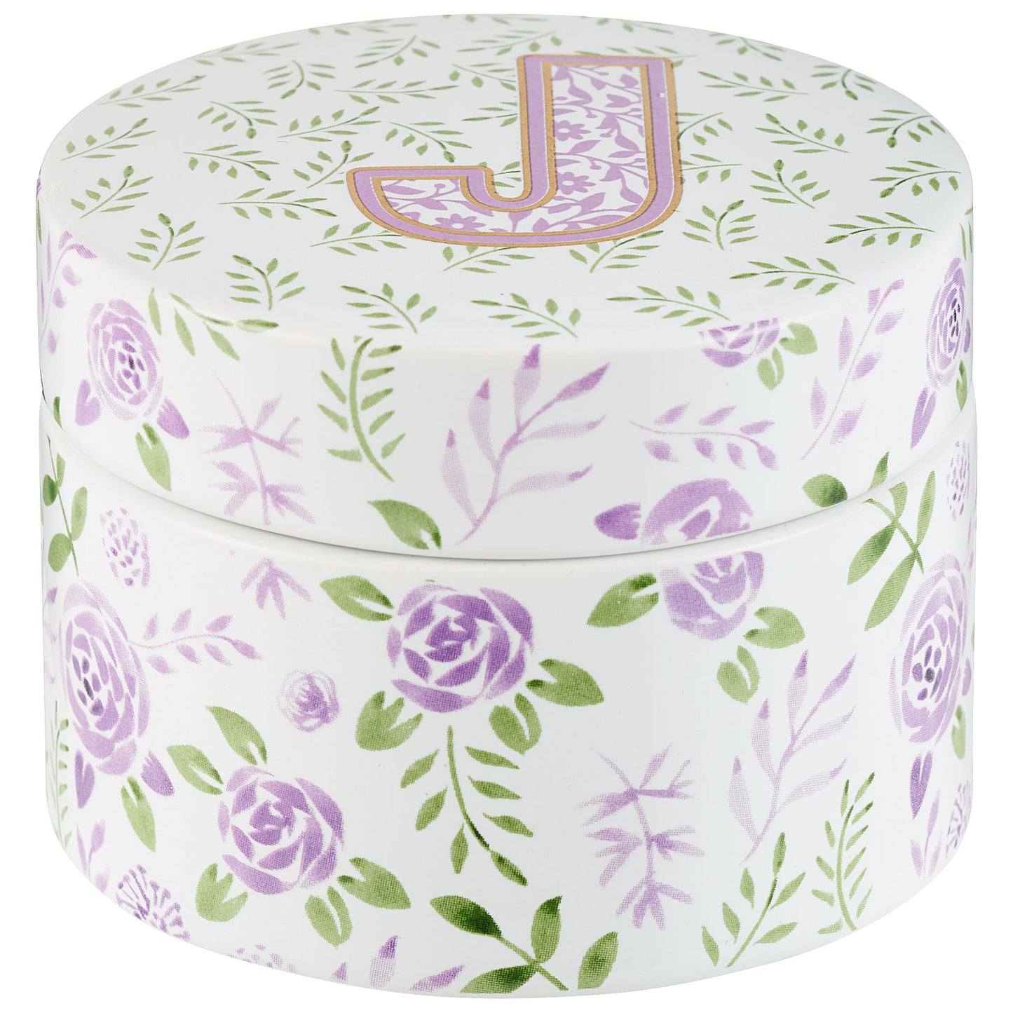 Trinket Box Monogram 8cm Assorted