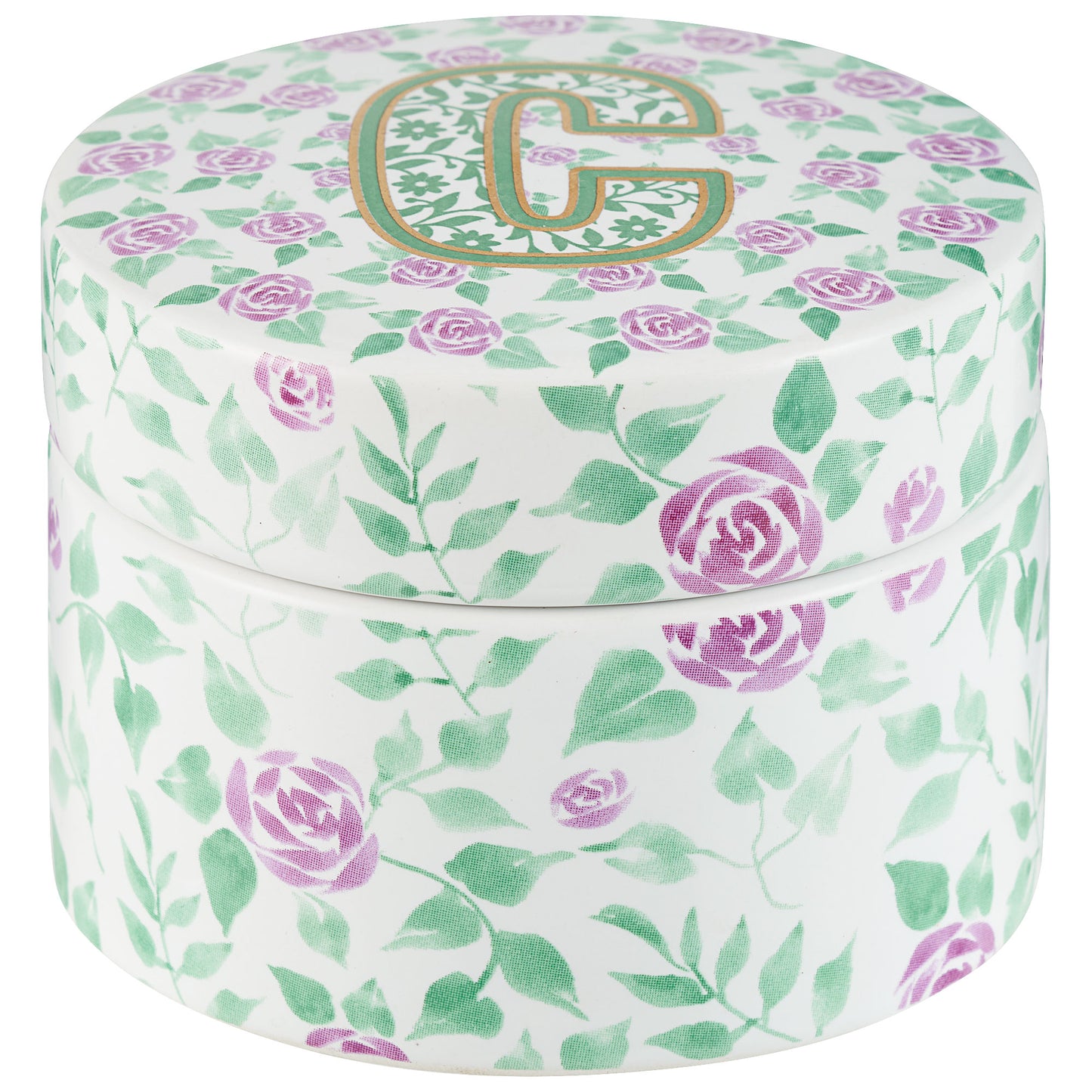 Trinket Box Monogram 8cm Assorted