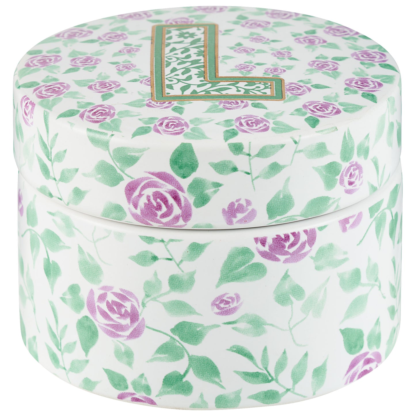 Trinket Box Monogram 8cm Assorted