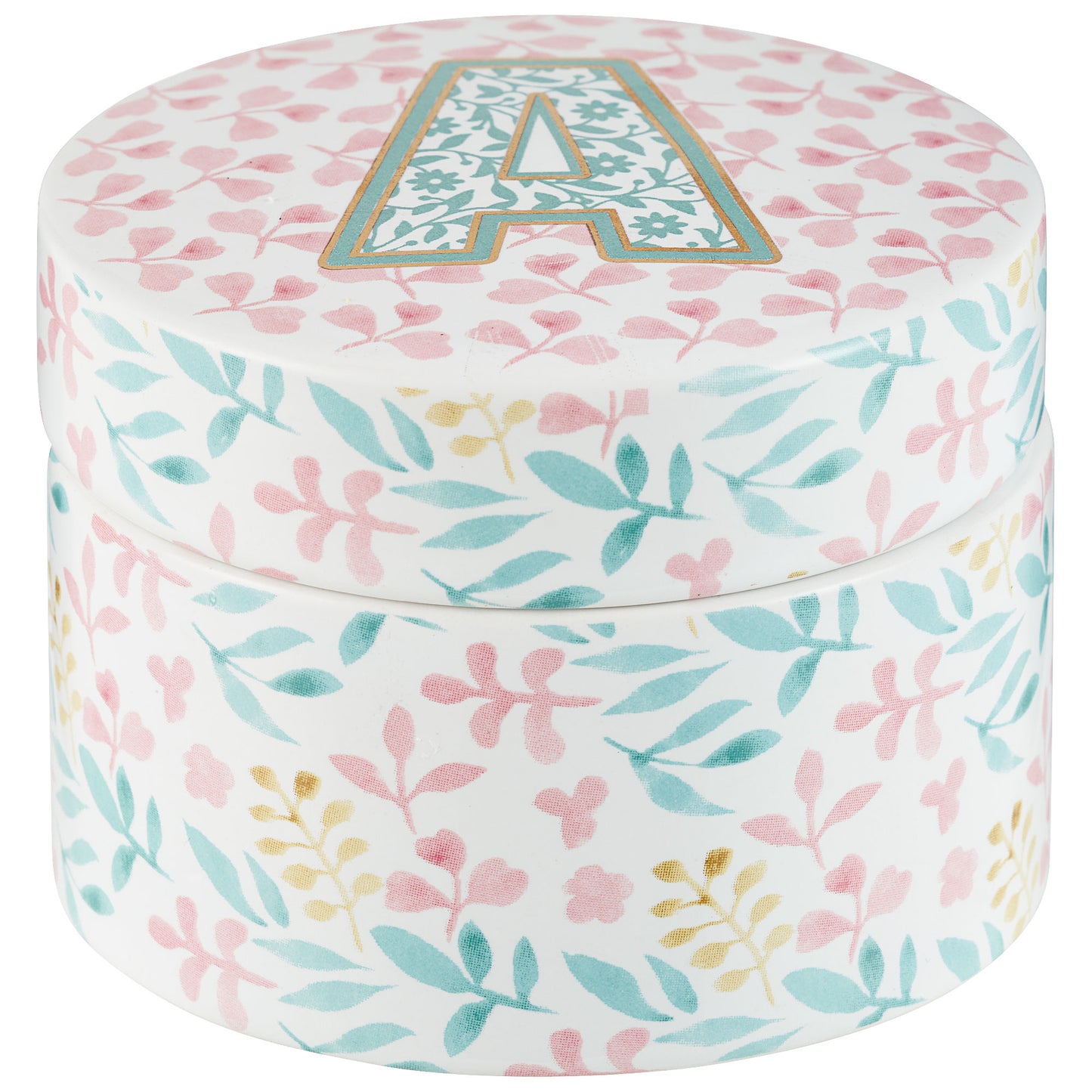 Trinket Box Monogram 8cm Assorted