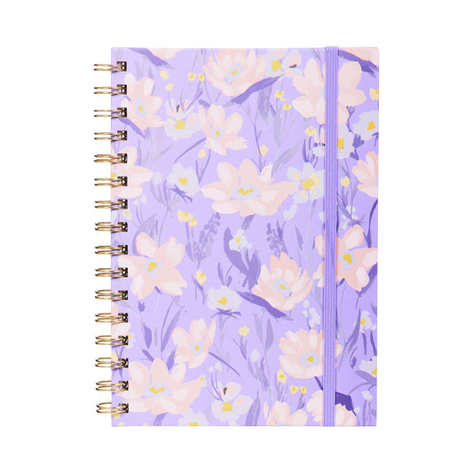 A5 Notebook Wiro Lilac Flowers 160pg