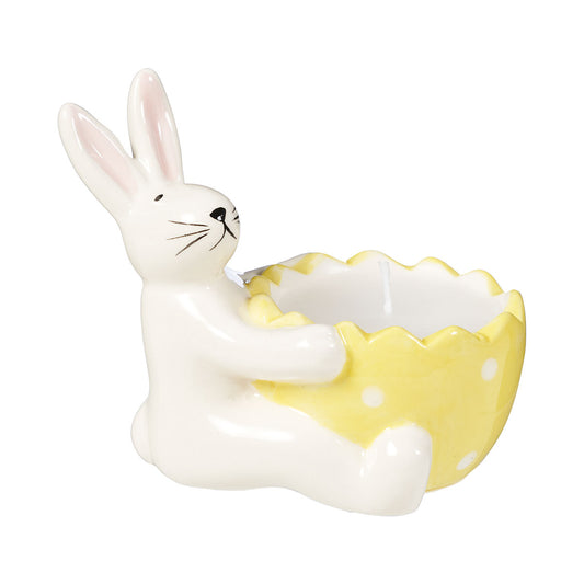 Candle Egg Cup Bunny Basket