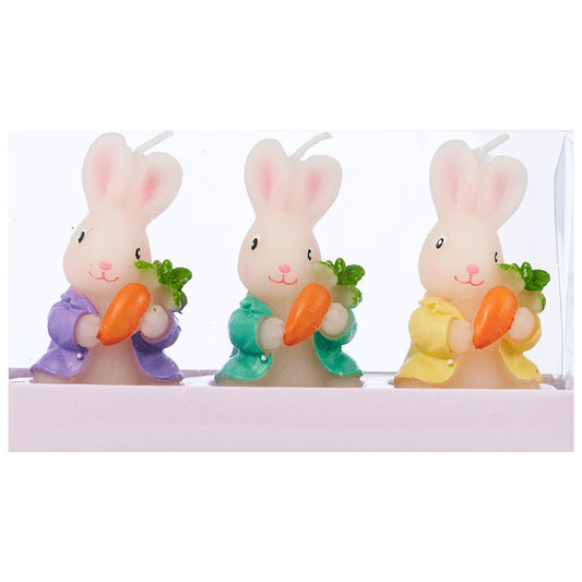 Easter Bunny Tealight Candle Assorted 3pk