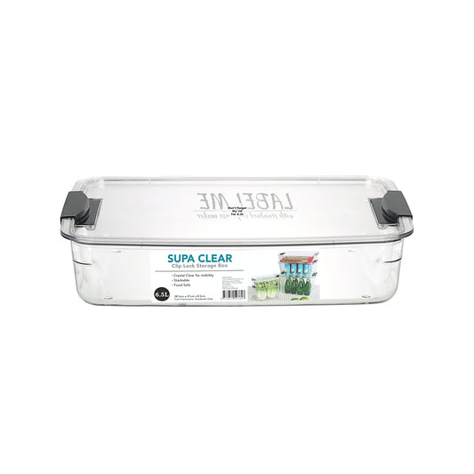 Supa Clear Storage Box Clip Lock 6.5L