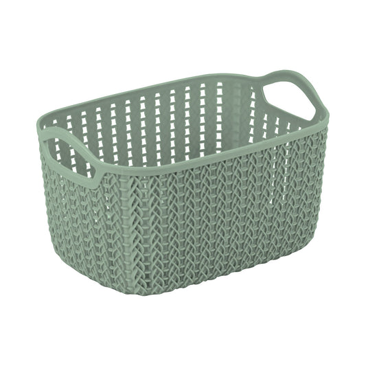 Studio Knit Basket Oval Sage 4L