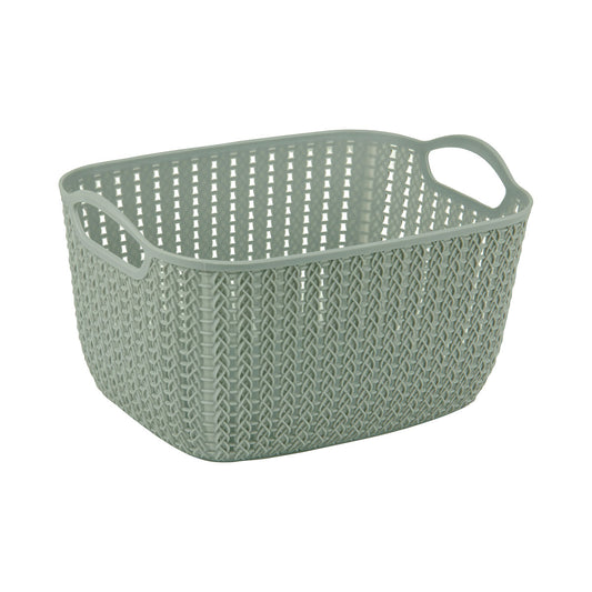 Studio Knit Basket Oval Sage 20L