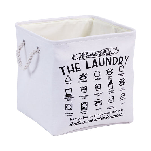 Cotton Cube Basket Laundry Rules