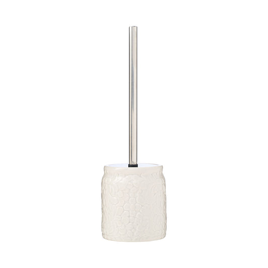 Embossed Flowers Ceramic Toilet Brush