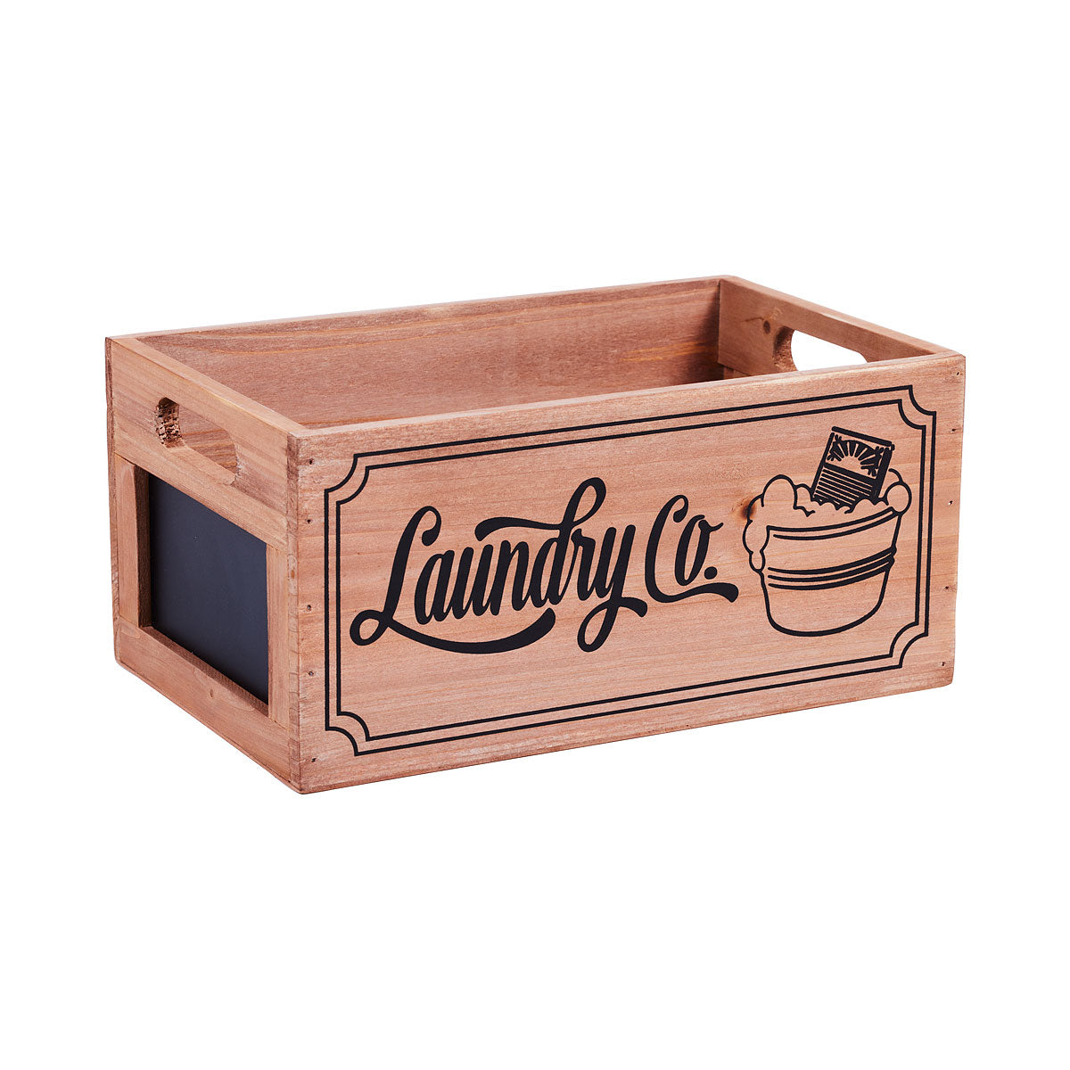 Laundry  Rules Wood Crate Small