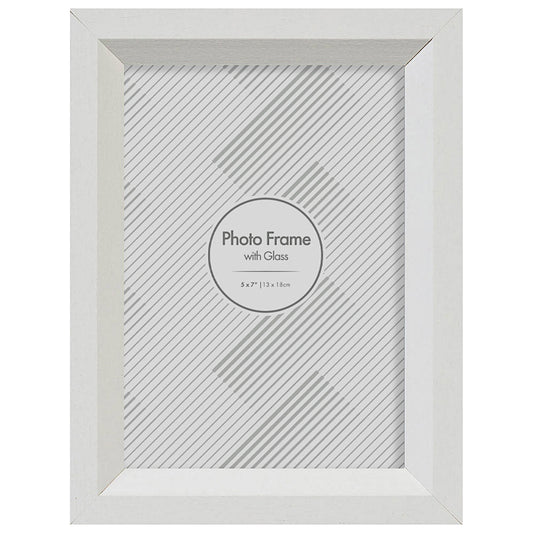 Barcelona White Photo Frame 5x7"