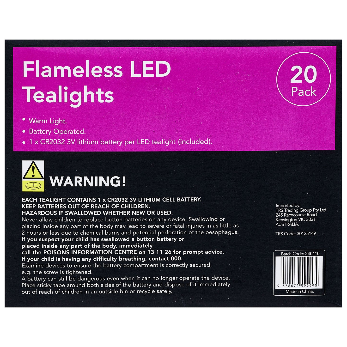 LED Tealights 20pk
