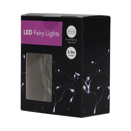 LED Fairy Lights Clear 2m