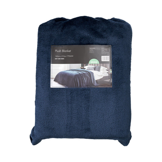 Plush Blanket Navy/Green/Purple SB 160x210cm