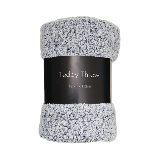 Teddy Fleece Throw Navy 127x152cm