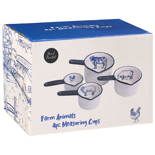 Farm Animals Measuring Cups Blue 4pc