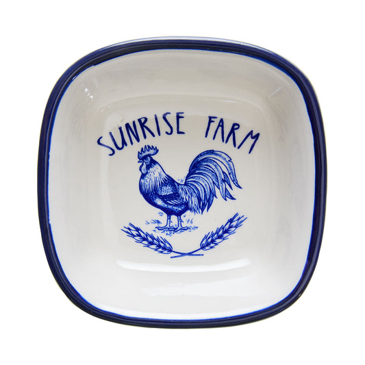 Farm Animals Square Dish 14cm Assorted