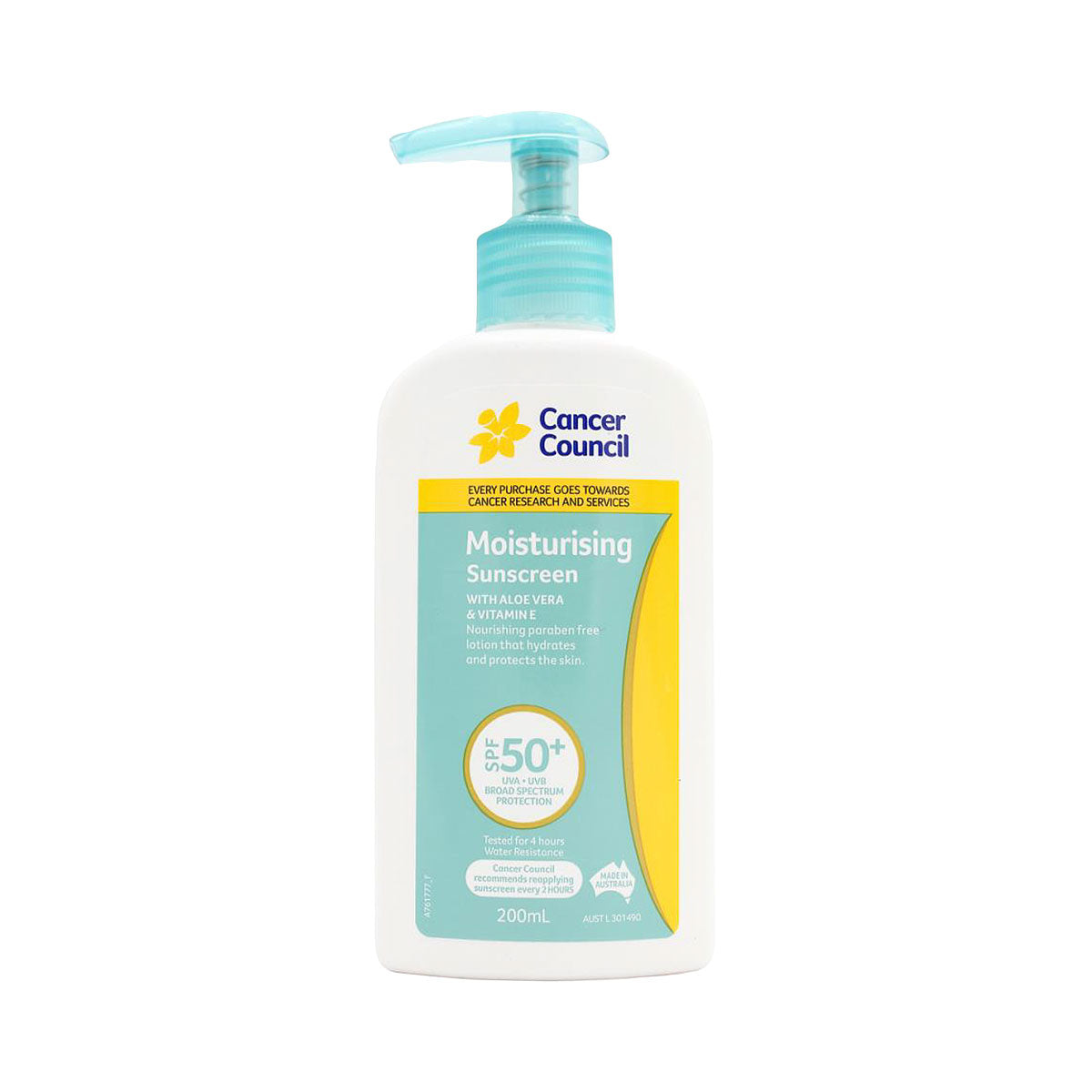 Cancer Council Aloe & Vitamin E Sunscreen SPF50 200mL