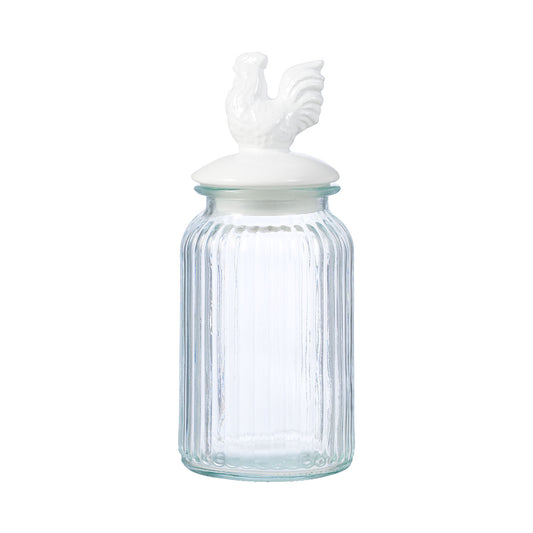 Rooster Glass Storage Jar 1350mL