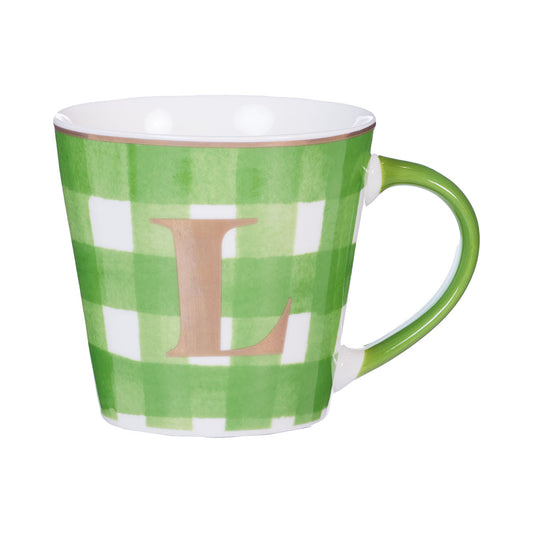 Gingham Mug Monogram LTE 350mL