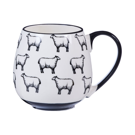 Farm Animals Hug Mug Black 400mL