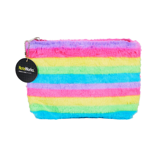 Pencil Case Plush Rainbow/Pink