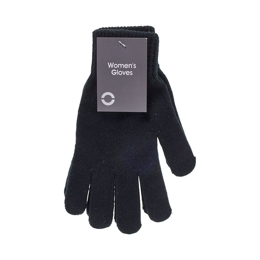 Women's Soft-Touch Gloves Black & Charcoal