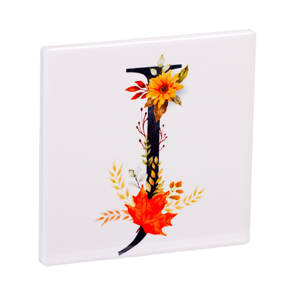 Square Ceramic Monogram Coaster Assorted