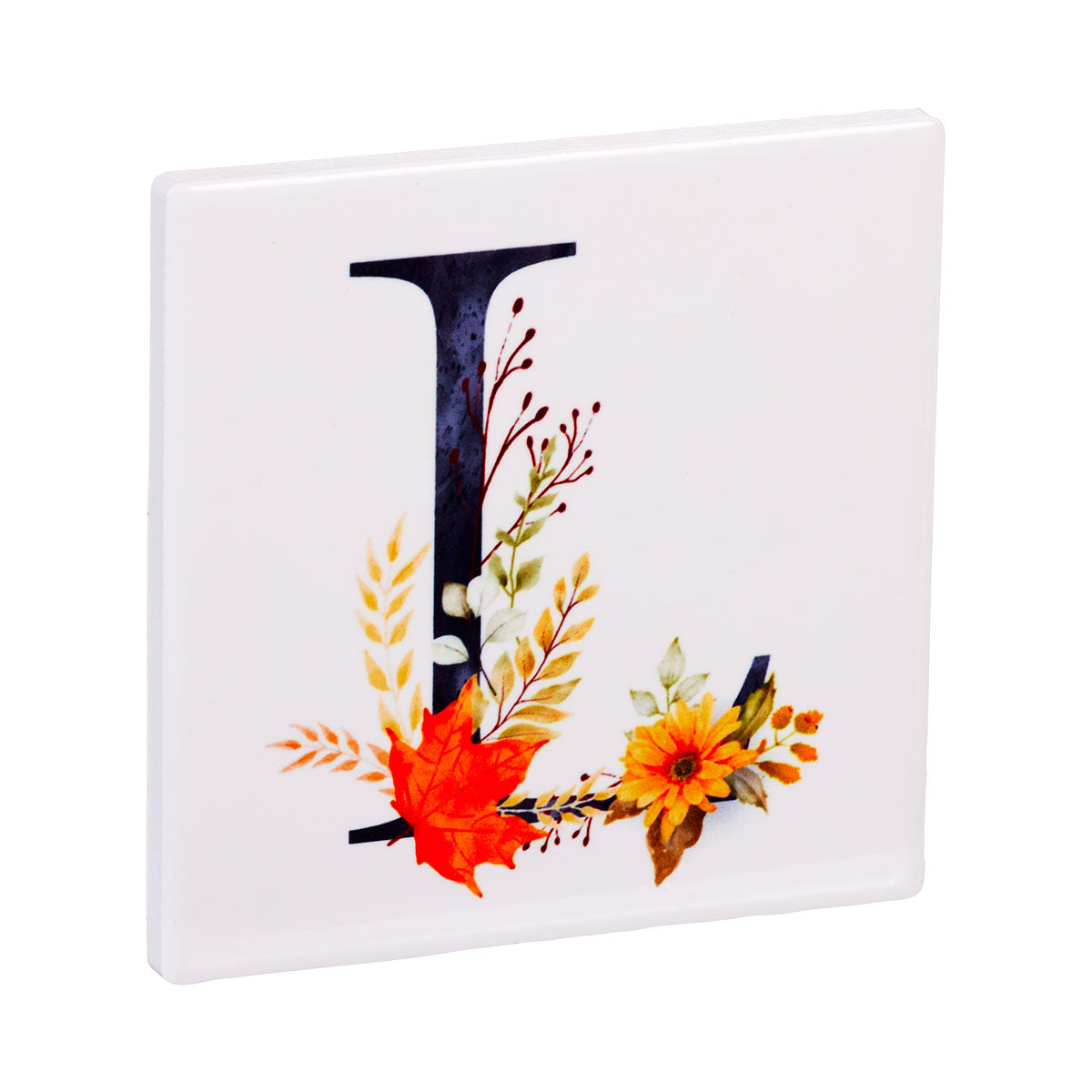 Square Ceramic Monogram Coaster Assorted