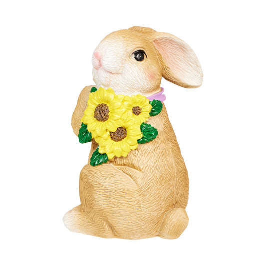 Easter Bunny & Flowers Figure