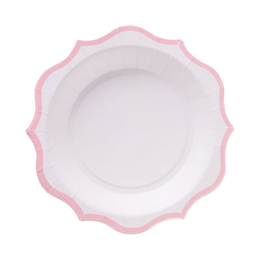 Wave Pink Plate 20cm 16pk