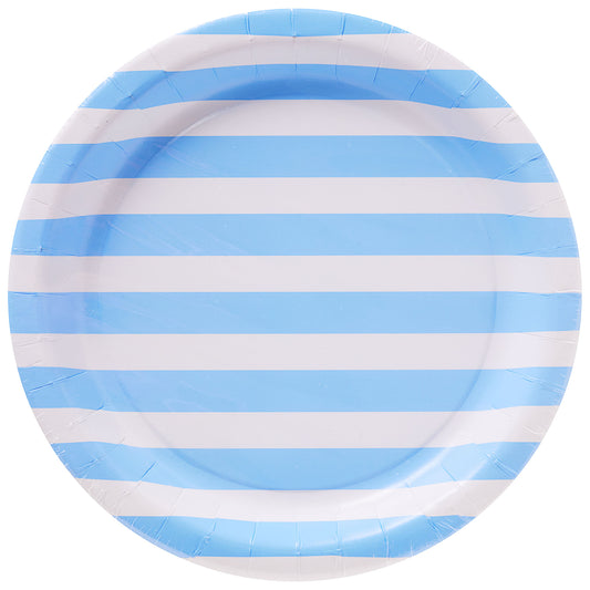 Blue Stripe Plate 23cm 16pk