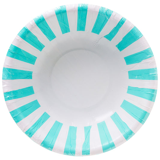 Mint Stripe Bowl 16pk 18cm