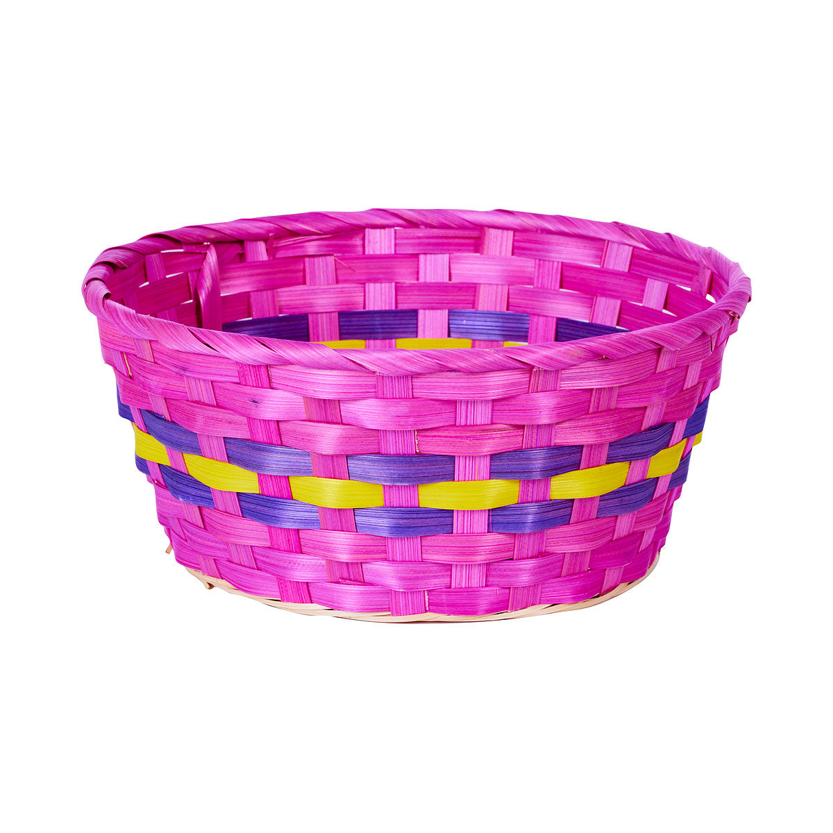 Easter Round Multi-Coloured Basket 25cm