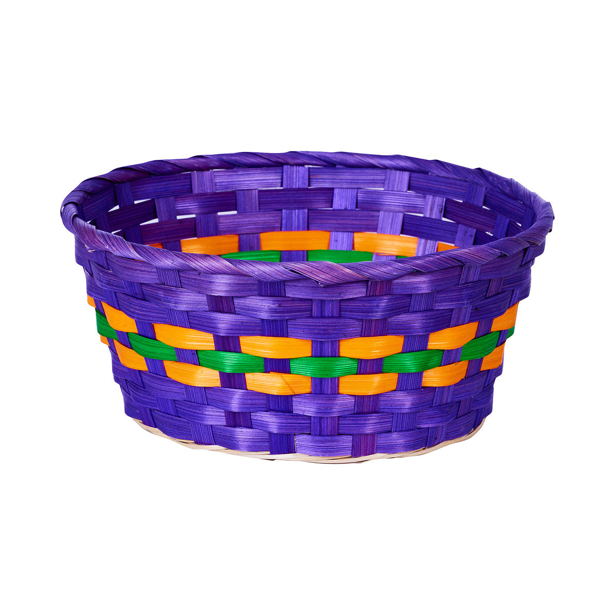 Easter Round Multi-Coloured Basket 25cm