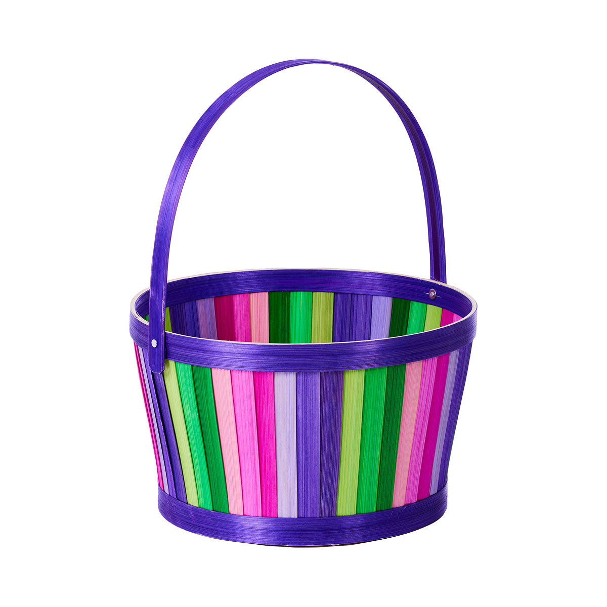 Easter Basket Rainbow Vertical Stripe Large