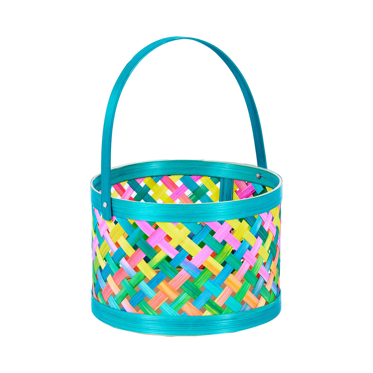 Easter Round Drum Basket Large Assorted